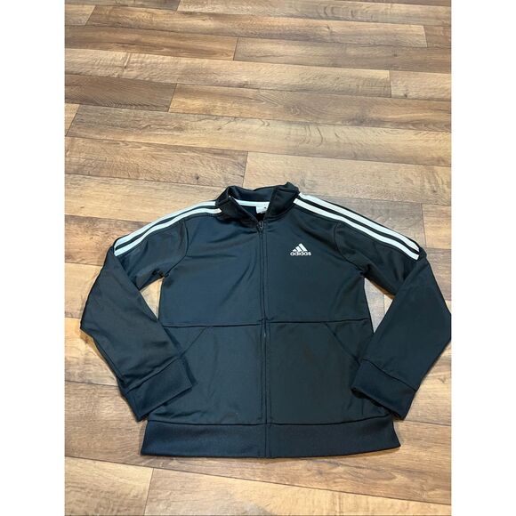 Adidas Full Zip Black Sweatshirt Kids Size Small (8) - Picture 1 of 9